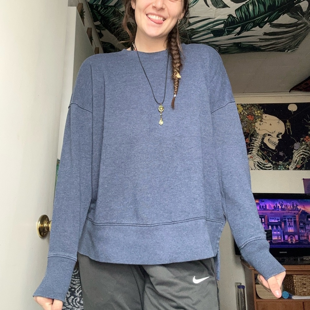 Casual Blue Sweatshirt
